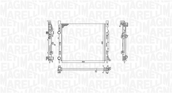 Magneti Marelli 350213186900 Радіатор, система охолодження двигуна