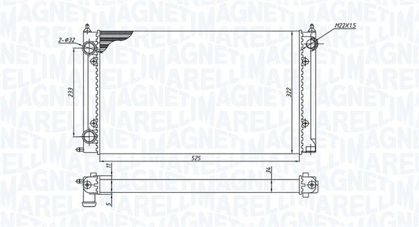 Magneti Marelli 350213187500 Радіатор, система охолодження двигуна