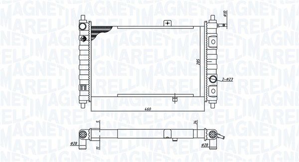 Magneti Marelli 350213188200 Радіатор, система охолодження двигуна