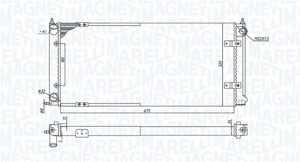 Magneti Marelli 350213188300 Радіатор, система охолодження двигуна