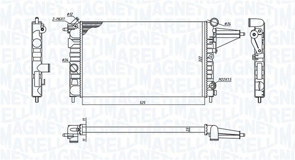 Magneti Marelli 350213189100 Радіатор, система охолодження двигуна