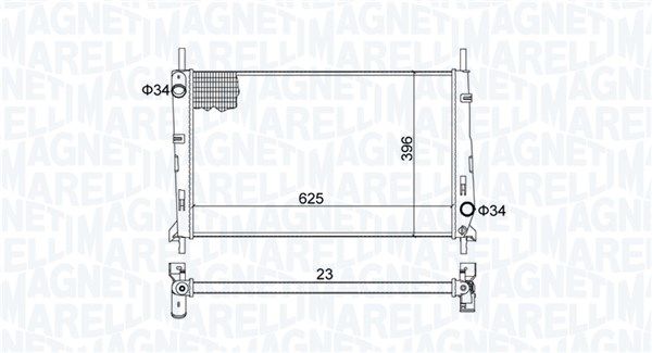 Magneti Marelli 350213189300 Радіатор, система охолодження двигуна