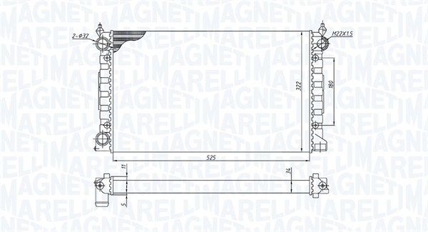 Magneti Marelli 350213189600 Радіатор, система охолодження двигуна
