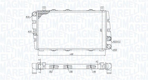 Magneti Marelli 350213189700 Радіатор, система охолодження двигуна