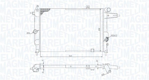 Magneti Marelli 350213189800 Радіатор, система охолодження двигуна