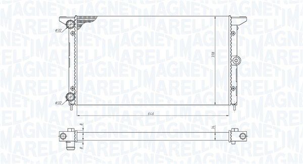 Magneti Marelli 350213190100 Радіатор, система охолодження двигуна