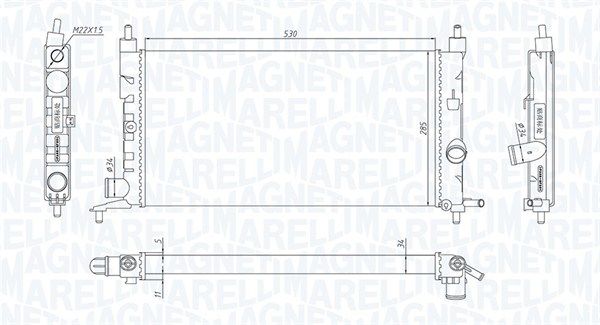 Magneti Marelli 350213190400 Радіатор, система охолодження двигуна