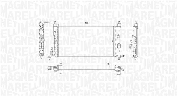 Magneti Marelli 350213190400 Радіатор, система охолодження двигуна