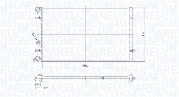 Magneti Marelli 350213190800 Радіатор, система охолодження двигуна