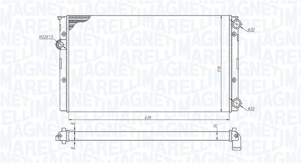 Magneti Marelli 350213191100 Радіатор, система охолодження двигуна