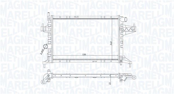 Magneti Marelli 350213191600 Радіатор, система охолодження двигуна