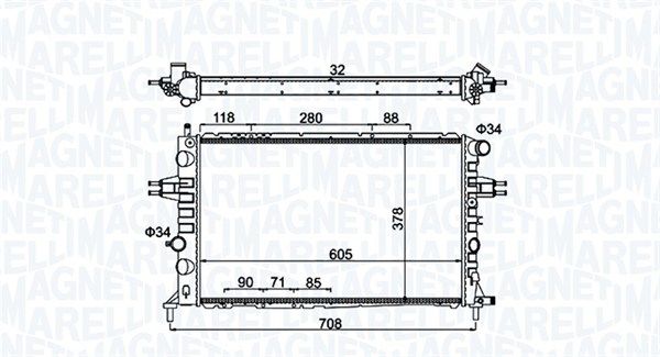 Magneti Marelli 350213192300 Радіатор, система охолодження двигуна