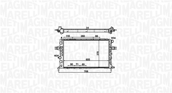 Magneti Marelli 350213192300 Радіатор, система охолодження двигуна