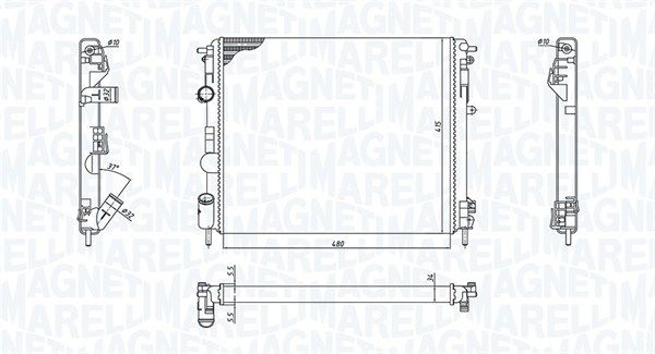 Magneti Marelli 350213192600 Радіатор, система охолодження двигуна