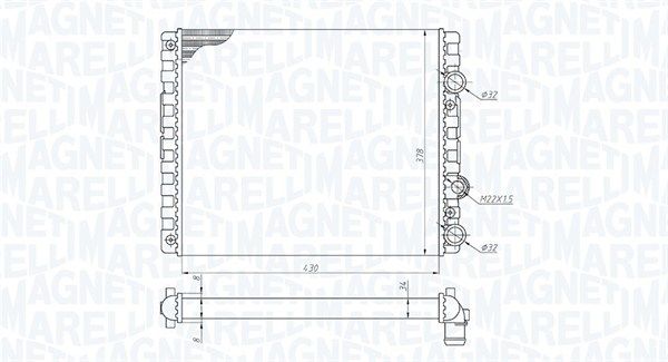 Magneti Marelli 350213192900 Радіатор, система охолодження двигуна