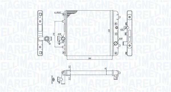 Magneti Marelli 350213193100 Радіатор, система охолодження двигуна
