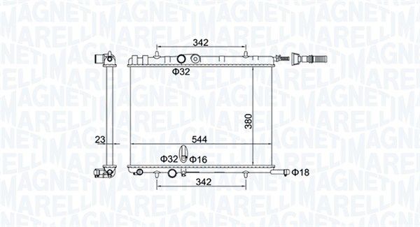 Magneti Marelli 350213193400 Радіатор, система охолодження двигуна