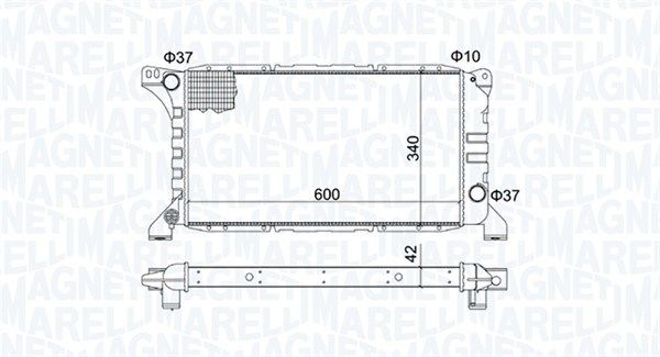 Magneti Marelli 350213193500 Радіатор, система охолодження двигуна