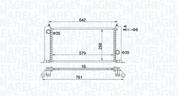 Magneti Marelli 350213194500 Радіатор, система охолодження двигуна
