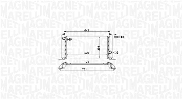 Magneti Marelli 350213194500 Радіатор, система охолодження двигуна