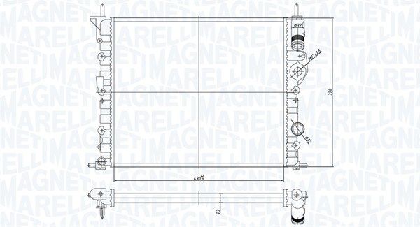 Magneti Marelli 350213194700 Радіатор, система охолодження двигуна