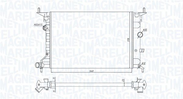Magneti Marelli 350213194800 Радіатор, система охолодження двигуна