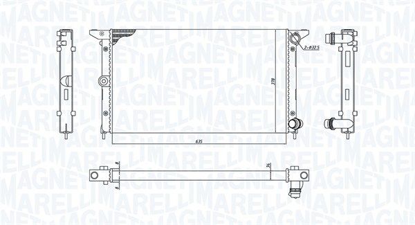 Magneti Marelli 350213194900 Радіатор, система охолодження двигуна