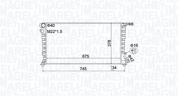 Magneti Marelli 350213195100 Радіатор, система охолодження двигуна