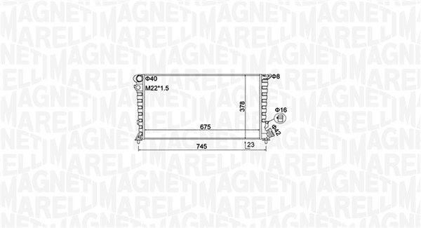 Magneti Marelli 350213195100 Радіатор, система охолодження двигуна
