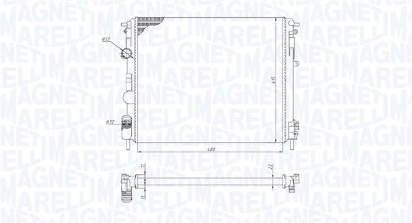 Magneti Marelli 350213195200 Радіатор, система охолодження двигуна