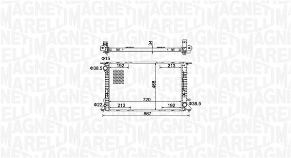 Magneti Marelli 350213195800 Радіатор, система охолодження двигуна