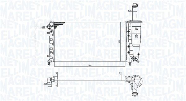 Magneti Marelli 350213196000 Радіатор, система охолодження двигуна