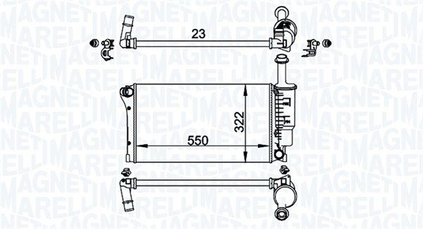 Magneti Marelli 350213196200 Радіатор, система охолодження двигуна