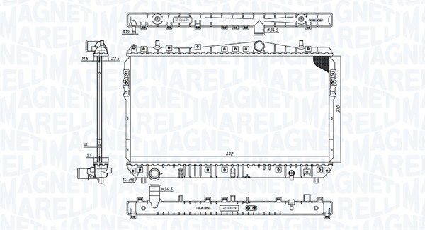 Magneti Marelli 350213197600 Радіатор, система охолодження двигуна