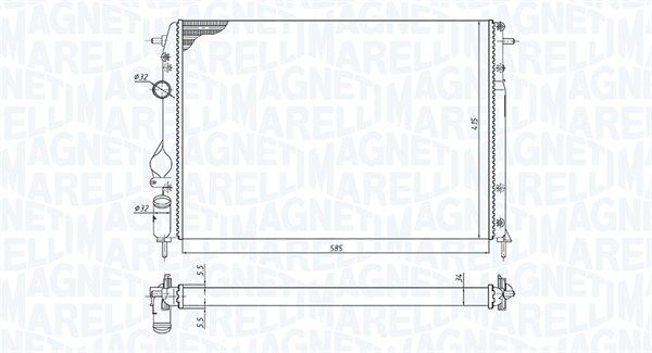 Magneti Marelli 350213198500 Радіатор, система охолодження двигуна