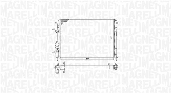 Magneti Marelli 350213198500 Радіатор, система охолодження двигуна