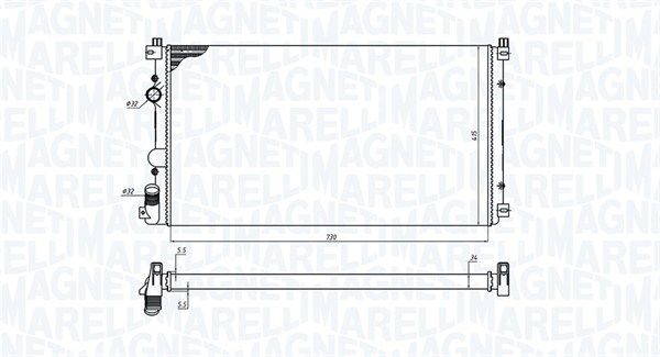 Magneti Marelli 350213198800 Радіатор, система охолодження двигуна