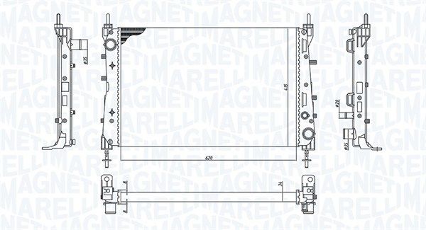 Magneti Marelli 350213199100 Радіатор, система охолодження двигуна