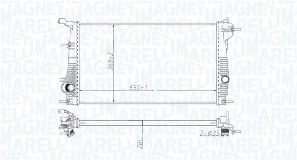 Magneti Marelli 350213199200 Радіатор, система охолодження двигуна