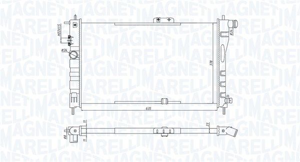 Magneti Marelli 350213199800 Радіатор, система охолодження двигуна