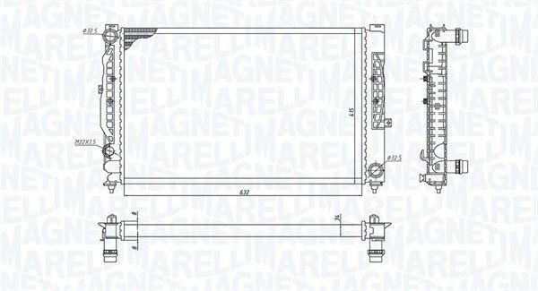 Magneti Marelli 350213199900 Радіатор, система охолодження двигуна