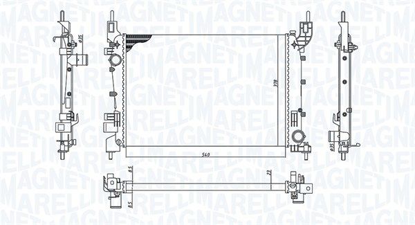 Magneti Marelli 350213200400 Радіатор, система охолодження двигуна