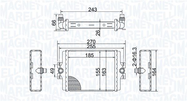 Magneti Marelli 350213202500 Радіатор, система охолодження двигуна
