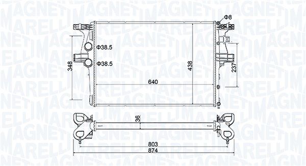 Magneti Marelli 350213204600 Радіатор, система охолодження двигуна