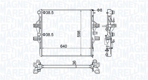 Magneti Marelli 350213204700 Радіатор, система охолодження двигуна