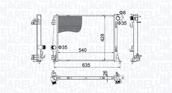 Magneti Marelli 350213207400 Радіатор, система охолодження двигуна