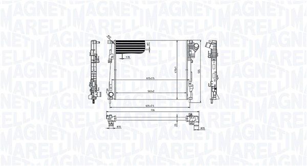 Magneti Marelli 350213213600 Радіатор, система охолодження двигуна