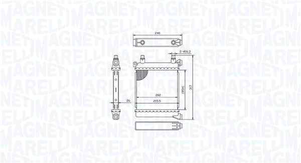 Magneti Marelli 350213214500 Радіатор, система охолодження двигуна