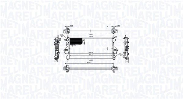 Magneti Marelli 350213214900 Радіатор, система охолодження двигуна
