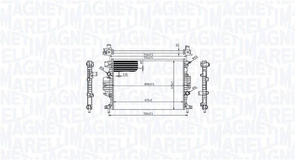 Magneti Marelli 350213215800 Радіатор, система охолодження двигуна